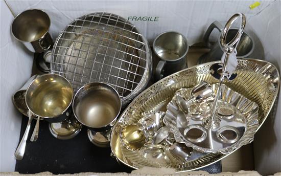 A quantity of silver plated ware